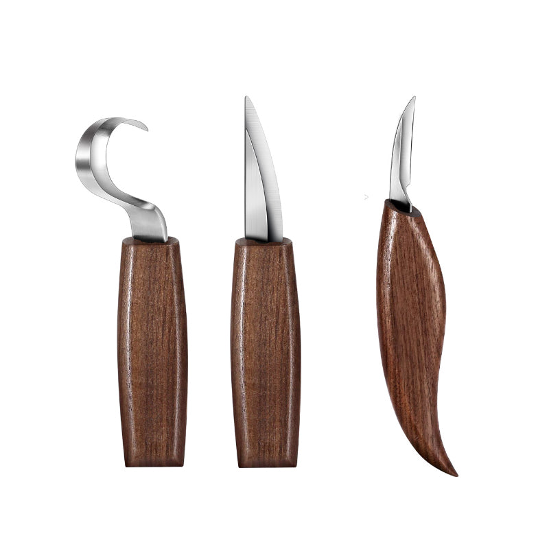 Walnut Handle Wood Carving Tool Set | Professional Woodworking Kit