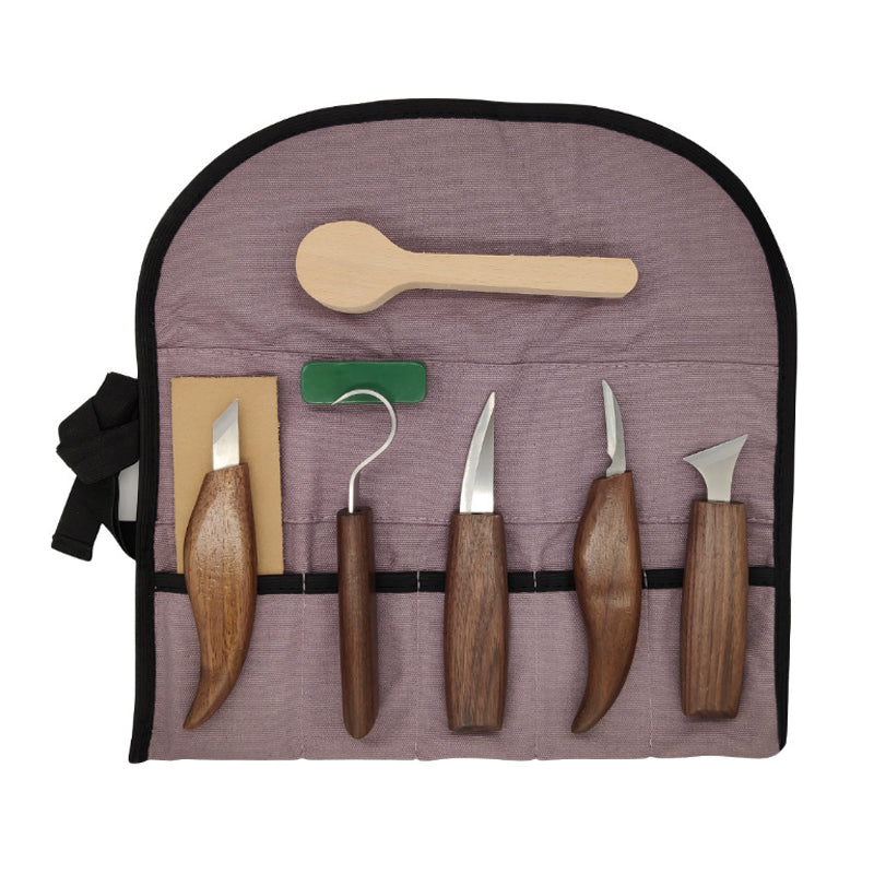 Walnut Handle Wood Carving Tool Set | Professional Woodworking Kit