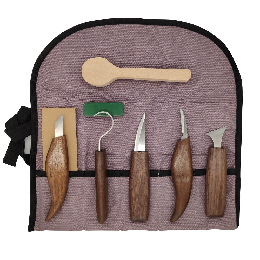 Walnut Handle Wood Carving Tool Set | Professional Woodworking Kit
