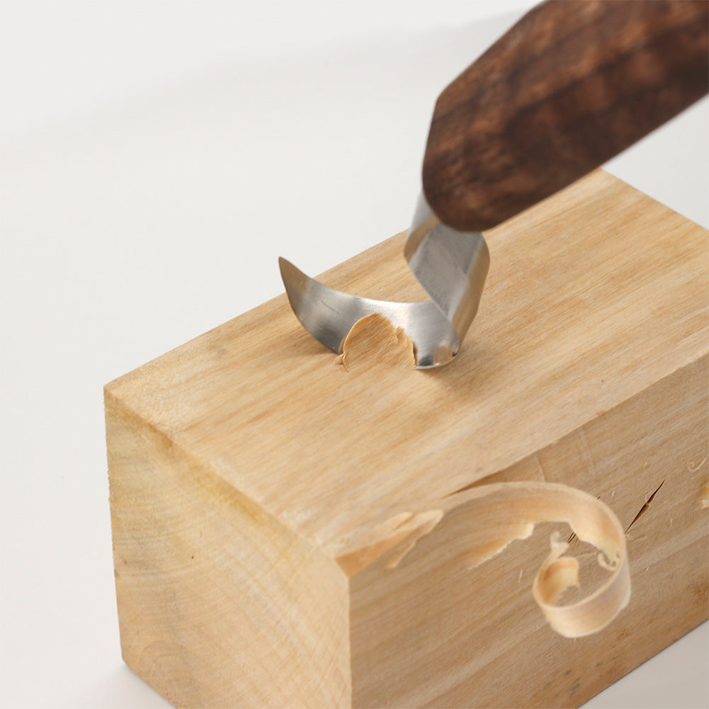 Walnut Handle Wood Carving Tool Set | Professional Woodworking Kit