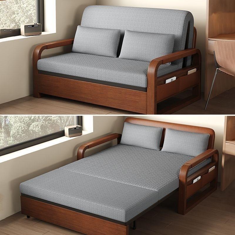 2-in-1 Convertible Sofa Bed, Foldable Sleeper Chair with Armrests, Modern Space-Saving Style