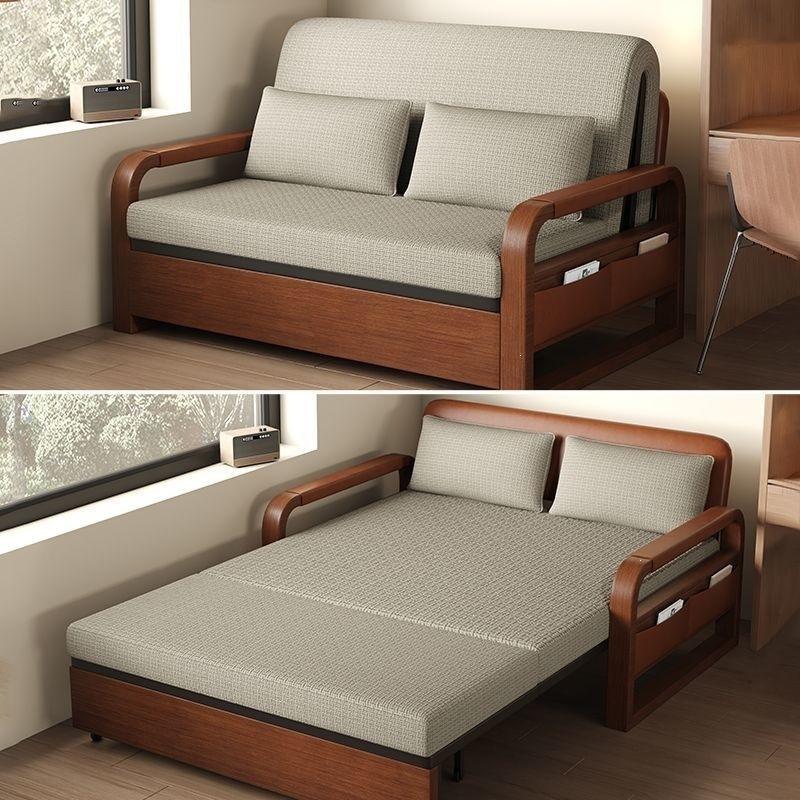 2-in-1 Convertible Sofa Bed, Foldable Sleeper Chair with Armrests, Modern Space-Saving Style