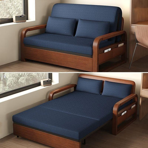 2-in-1 Convertible Sofa Bed, Foldable Sleeper Chair with Armrests, Modern Space-Saving Style