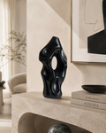 Abstract Cutout Sculptural Vase, Plastic, Modern Minimalist Style